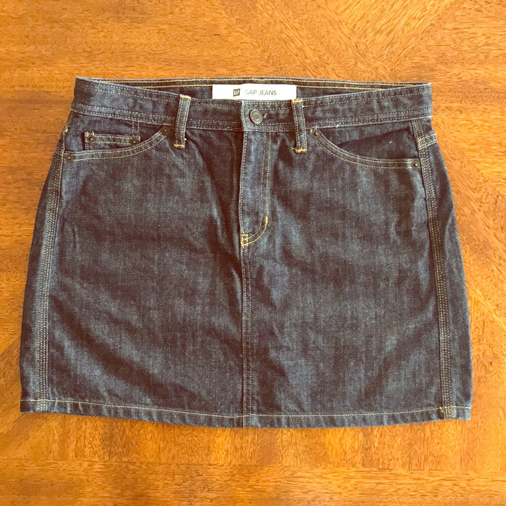 EUC GAP Blue Mini Jean Denim Skirt 10